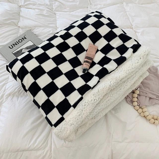 Checkerboard Throw Blanket by Bowlift