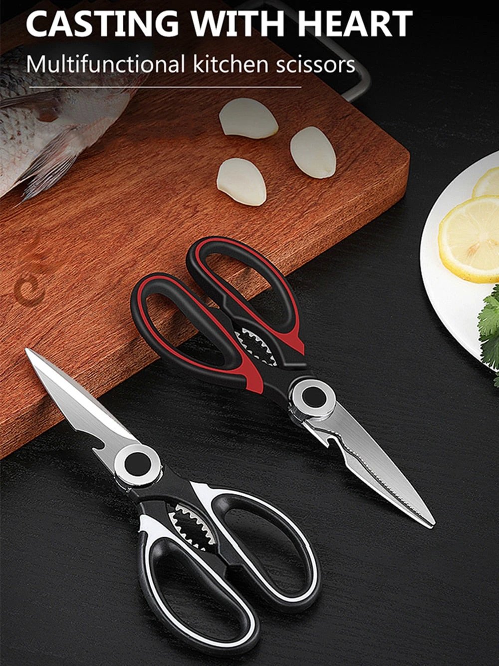 Multipurpose Kitchen Scissor with Bottle Opener by BowLift