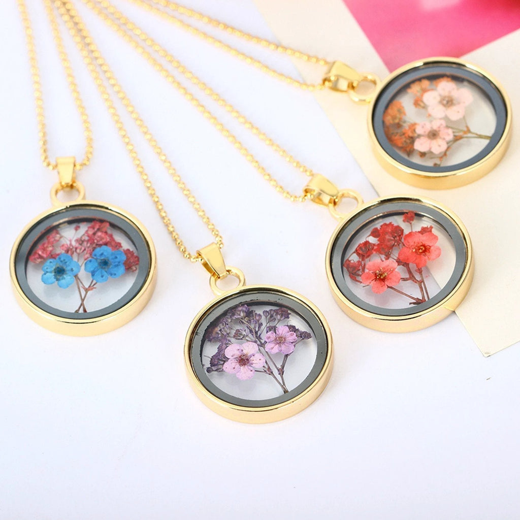 Pressed Flower Necklaces by Bowlift