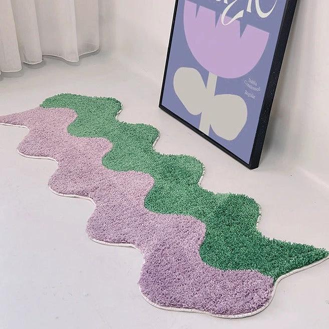Wavy 2-toned Narrow Rug by Bowlift