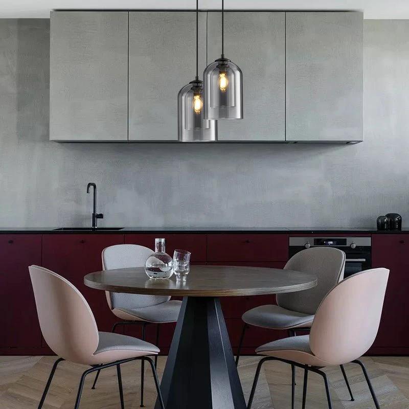 Double glass pendant light Bowlift by Bowlift