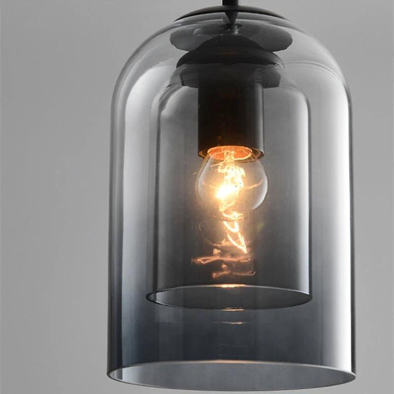 Double glass pendant light Bowlift by Bowlift