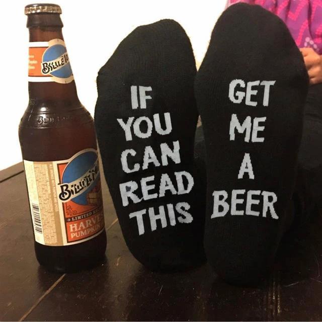 If You Can Read This, Get Me a Beer - Socks by Bowlift