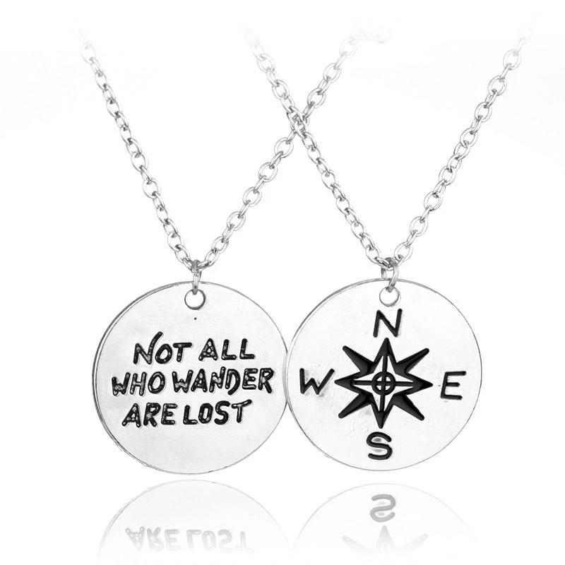 Premium Silver 'Wanderer' Necklace - Two-Sided by Bowlift