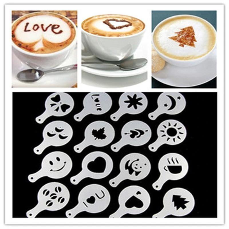 Latte Stencil Kit - 16 Piece Set by Bowlift