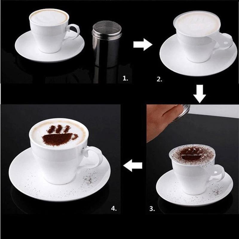 Latte Stencil Kit - 16 Piece Set by Bowlift