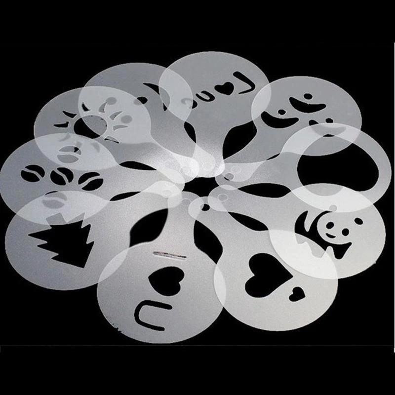 Latte Stencil Kit - 16 Piece Set by Bowlift