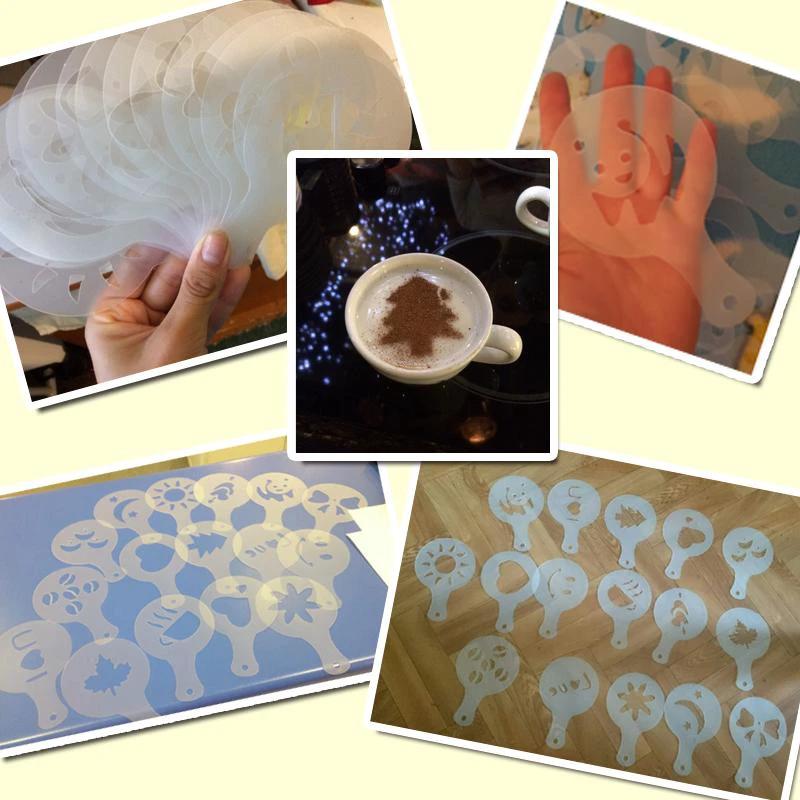 Latte Stencil Kit - 16 Piece Set by Bowlift