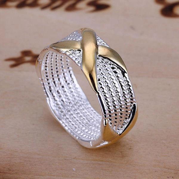 Silver Plated Wrapped Crystal Ring by Bowlift