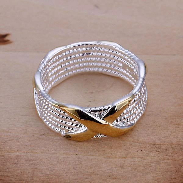 Silver Plated Wrapped Crystal Ring by Bowlift