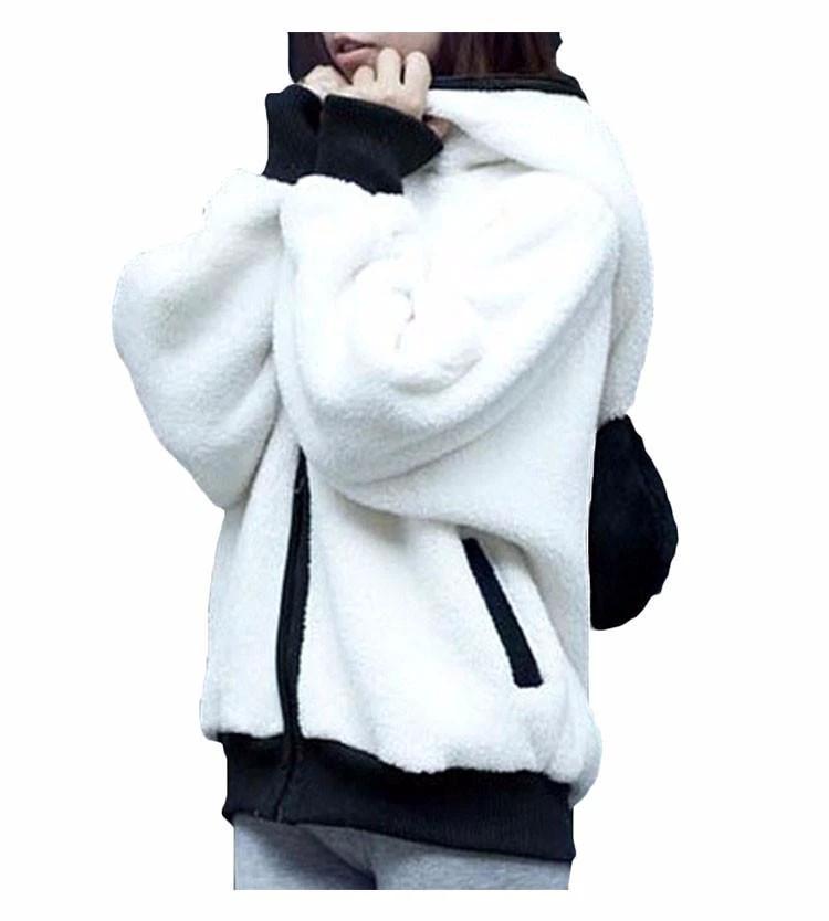 Fluffy Panda Hoodie by Bowlift