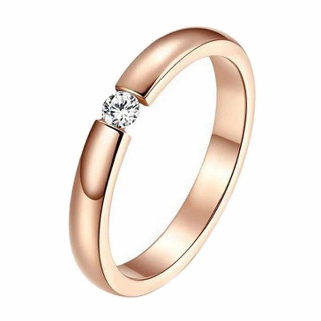 Simple Rose Gold Ring by Bowlift