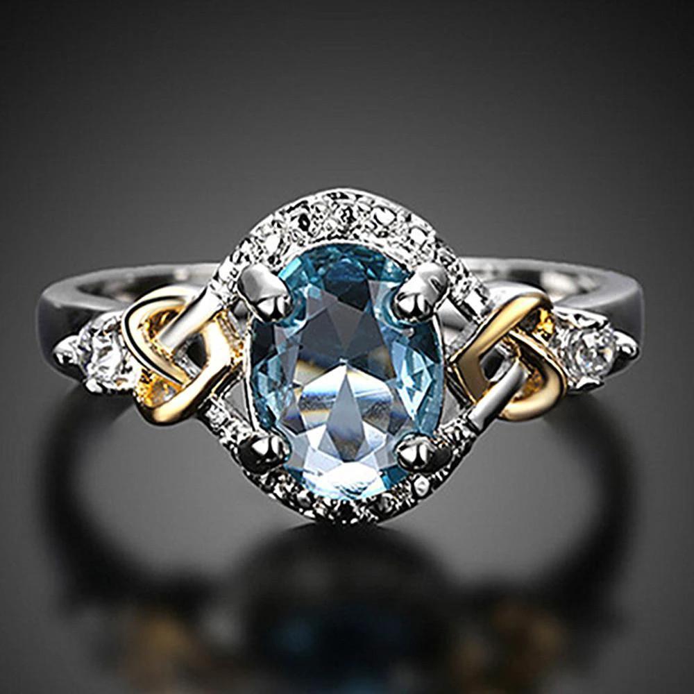 Silver Plated Alloy Crystal Ring by Bowlift