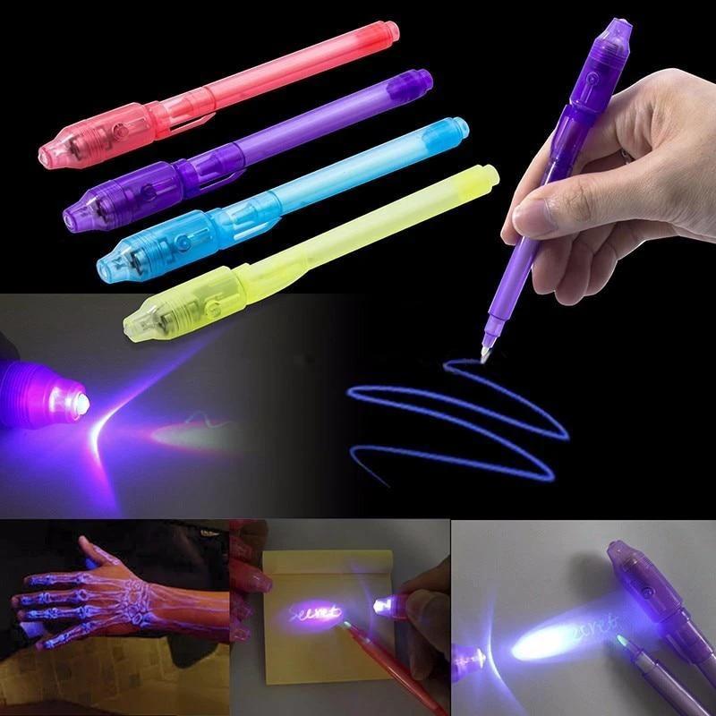SecretTxt - 2 in 1 UV Black Light Invisible Ink Pen by Bowlift