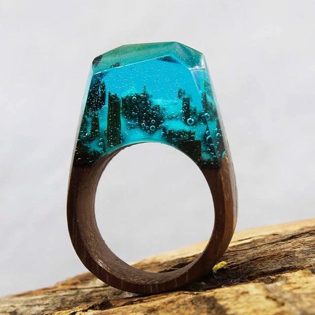 Quanta - Underwater Winter Resin Ring by Bowlift