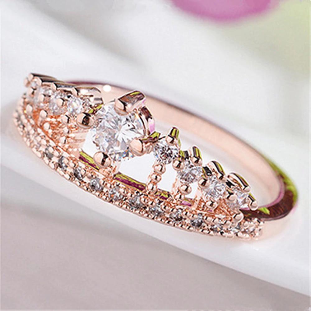 Princess Crown Crystal Ring by Bowlift