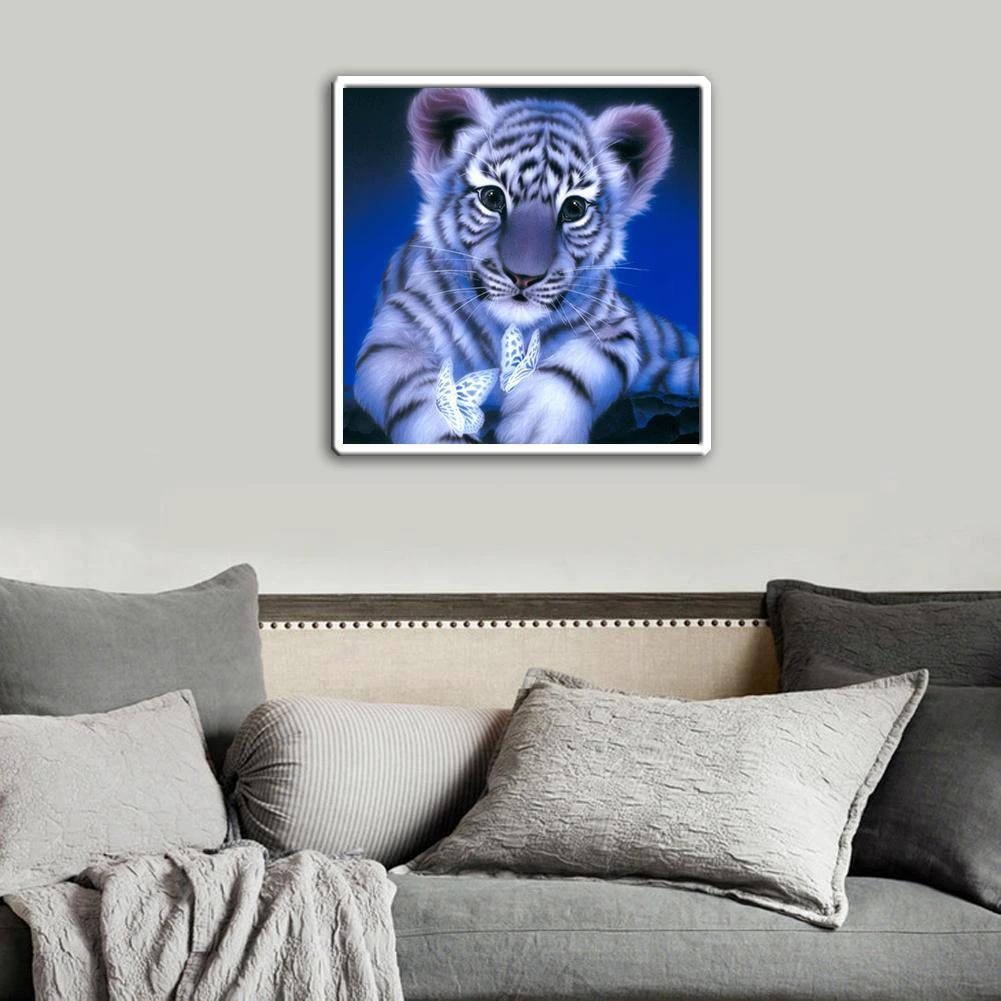 Playful Baby Tiger - GemPaint Kit by Bowlift