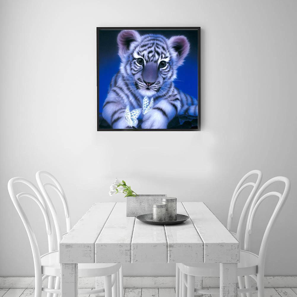 Playful Baby Tiger - GemPaint Kit by Bowlift
