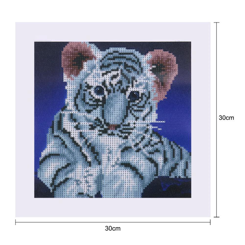 Playful Baby Tiger - GemPaint Kit by Bowlift