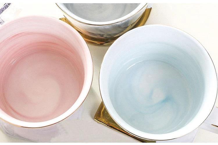 Marble Porcelain Mr & Mrs Coffee Mugs by Bowlift