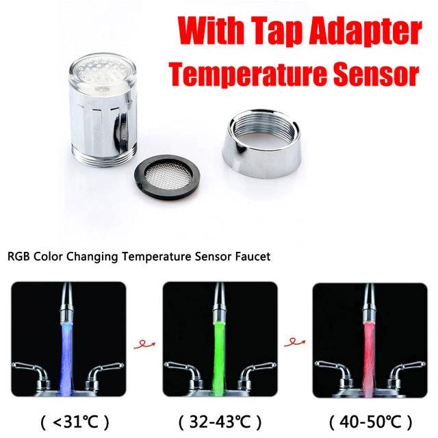 Colorful Temperature Sensor Faucet Tap by BowLift