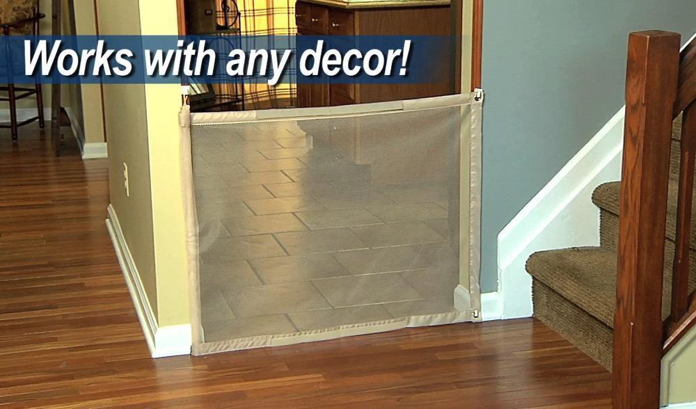 Portable Magic mesh Dog pet Gate Baby Gate by BowLift