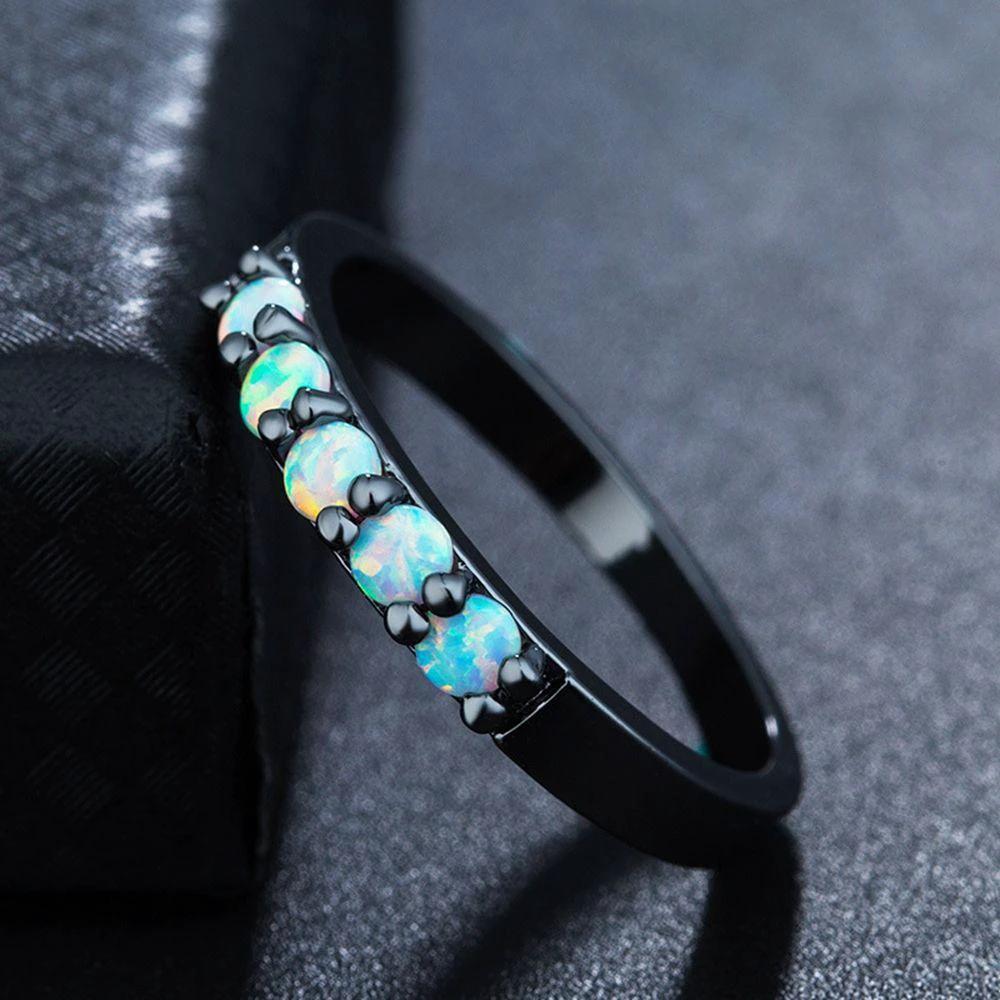 Simple Colored Fire Opal Rings by Bowlift