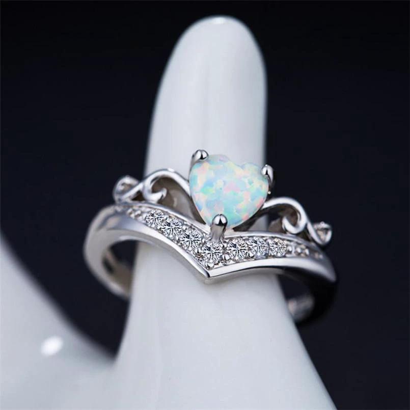 Oval Cut Heart Fire Opal Ring by Bowlift