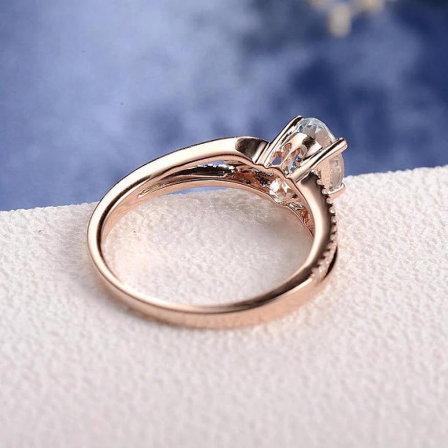 Oval Cut Rose Gold Double to Single Band Ring by Bowlift