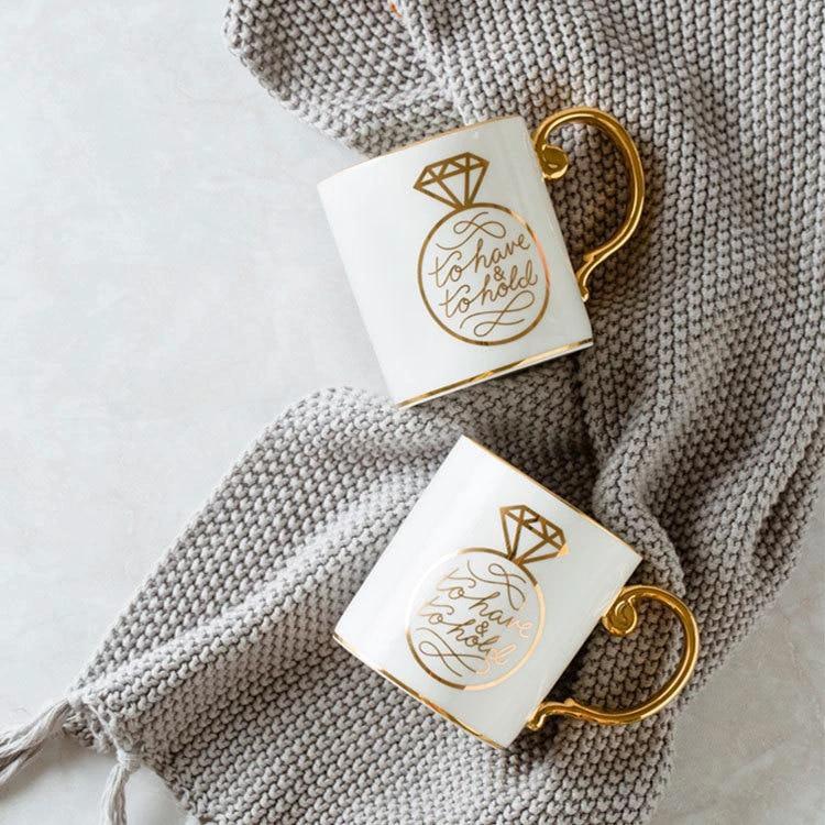 Luxury King & Queen Coffee Mugs by Bowlift