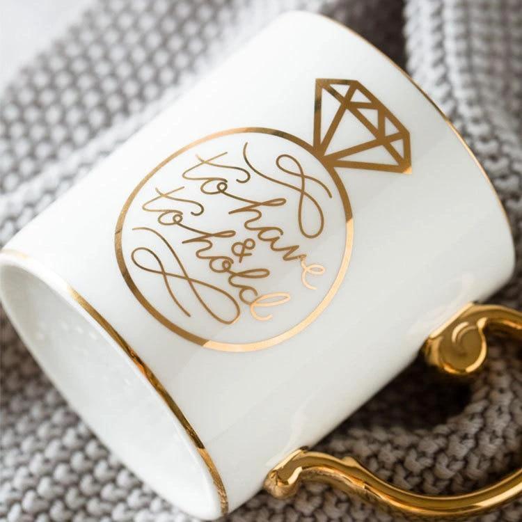 Luxury King & Queen Coffee Mugs by Bowlift