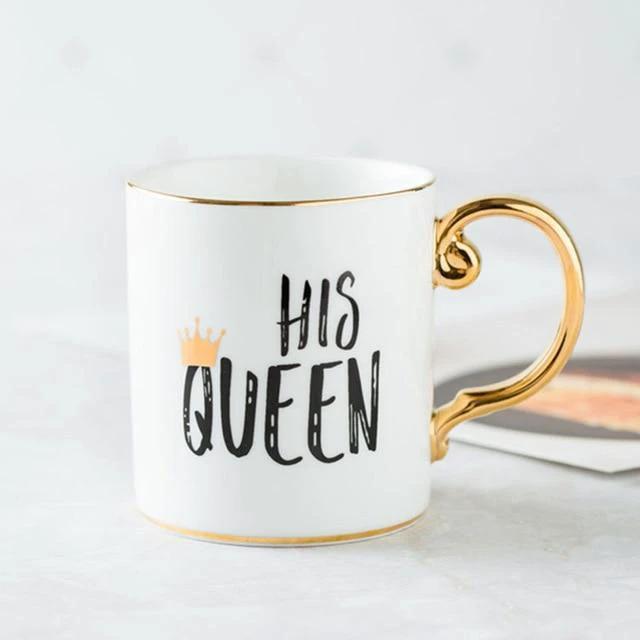Luxury King & Queen Coffee Mugs by Bowlift