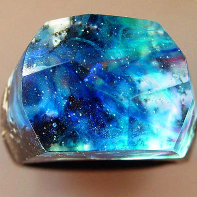 Quanta - Northern Lights Resin Ring by Bowlift