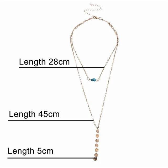 Multi Layered Boho Droplet Necklaces by Bowlift
