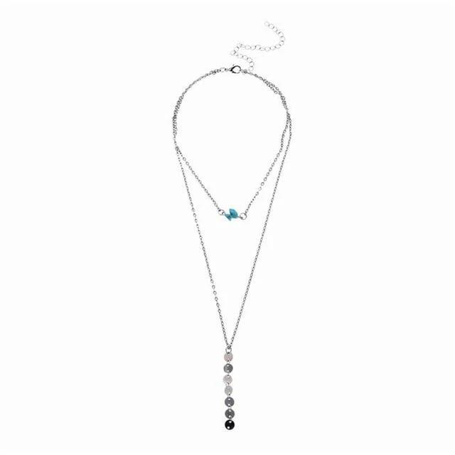 Multi Layered Boho Droplet Necklaces by Bowlift