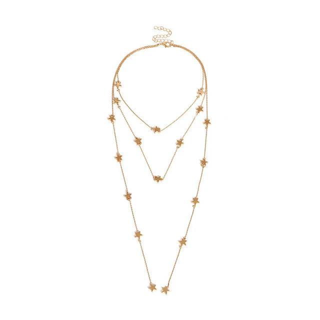 Multi Layered Boho Droplet Necklaces by Bowlift
