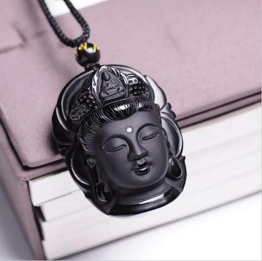 Obsidian Buddha Amulet by Bowlift