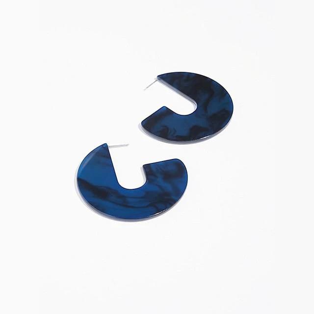Nora - Flat Semi Hoop Earrings by Bowlift