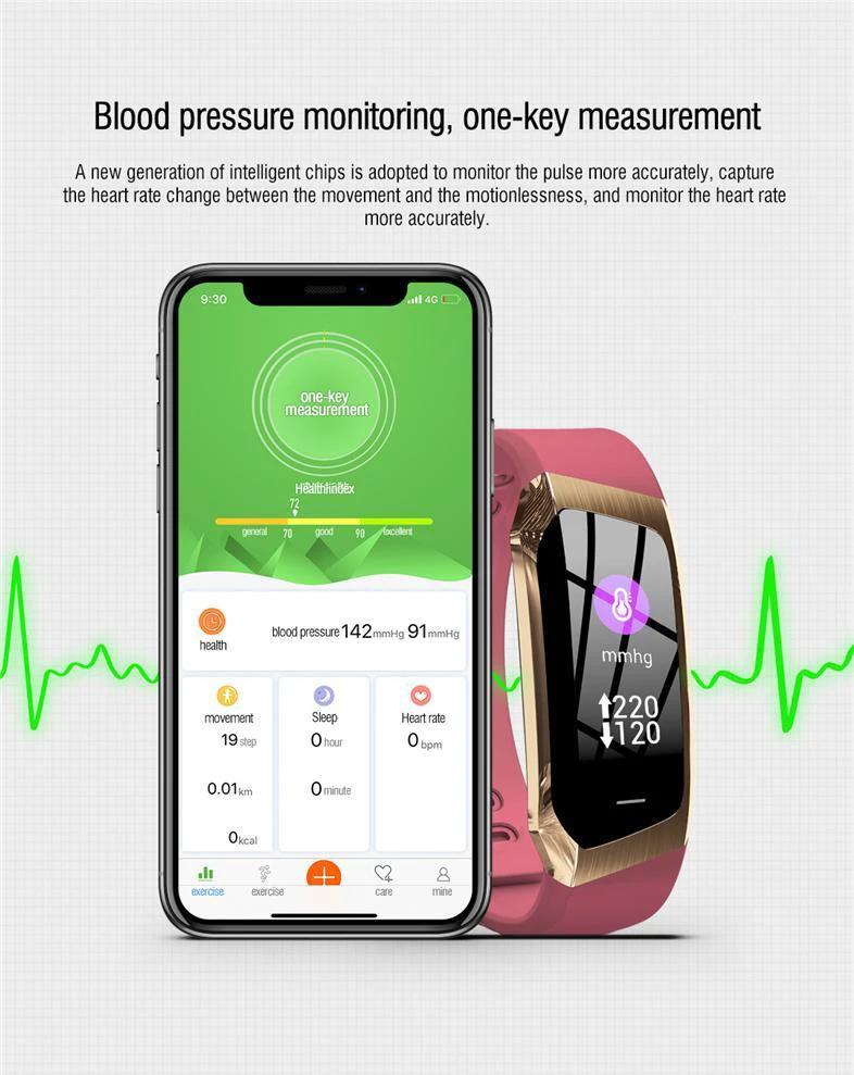 Fitband Smart Watch Waterproof Blood Pressure Oxygen Heart Rate Monitor Sport Bracelet by BowLift