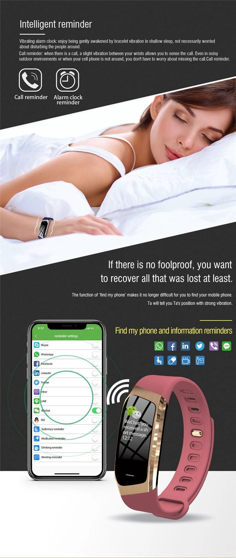 Fitband Smart Watch Waterproof Blood Pressure Oxygen Heart Rate Monitor Sport Bracelet by BowLift