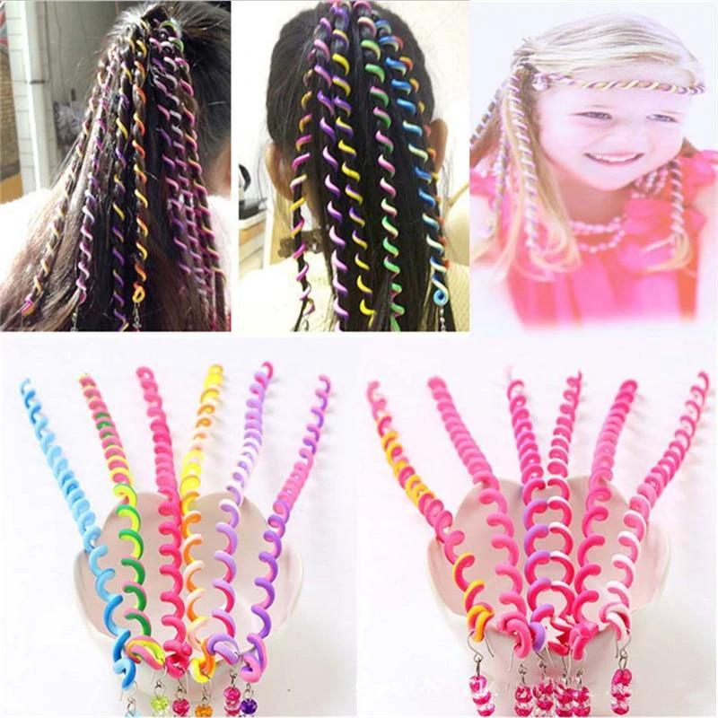 Kata - Rainbow Rolled Hair Braid Wraps by Bowlift