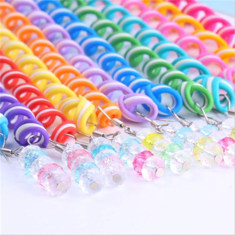 Kata - Rainbow Rolled Hair Braid Wraps by Bowlift