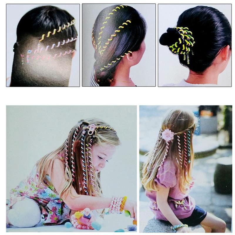 Kata - Rainbow Rolled Hair Braid Wraps by Bowlift