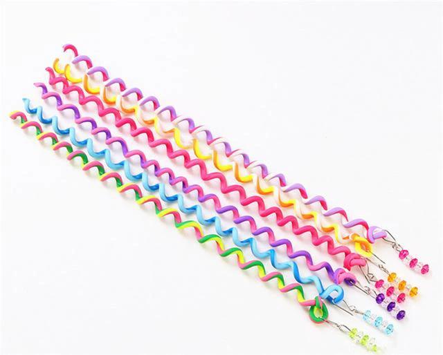 Kata - Rainbow Rolled Hair Braid Wraps by Bowlift
