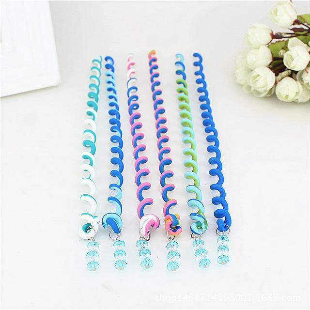 Kata - Rainbow Rolled Hair Braid Wraps by Bowlift