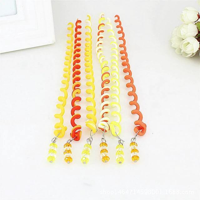 Kata - Rainbow Rolled Hair Braid Wraps by Bowlift