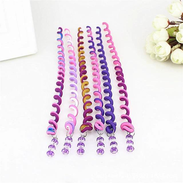 Kata - Rainbow Rolled Hair Braid Wraps by Bowlift