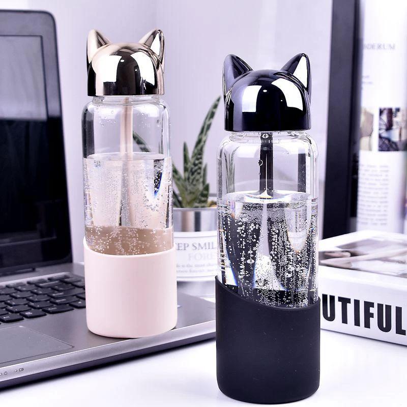 Laia - Cat Ear Portable Water Bottle by Bowlift