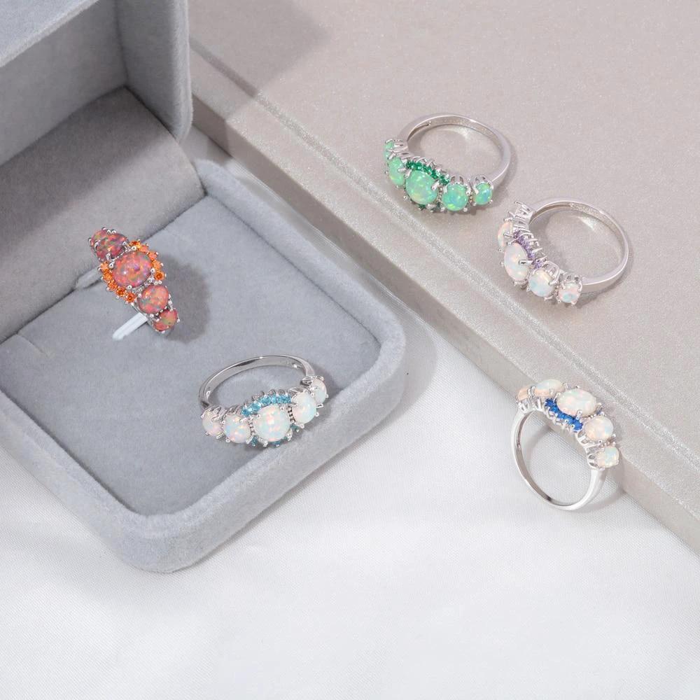 Lux - Fire Opal Garnet Ring by Bowlift