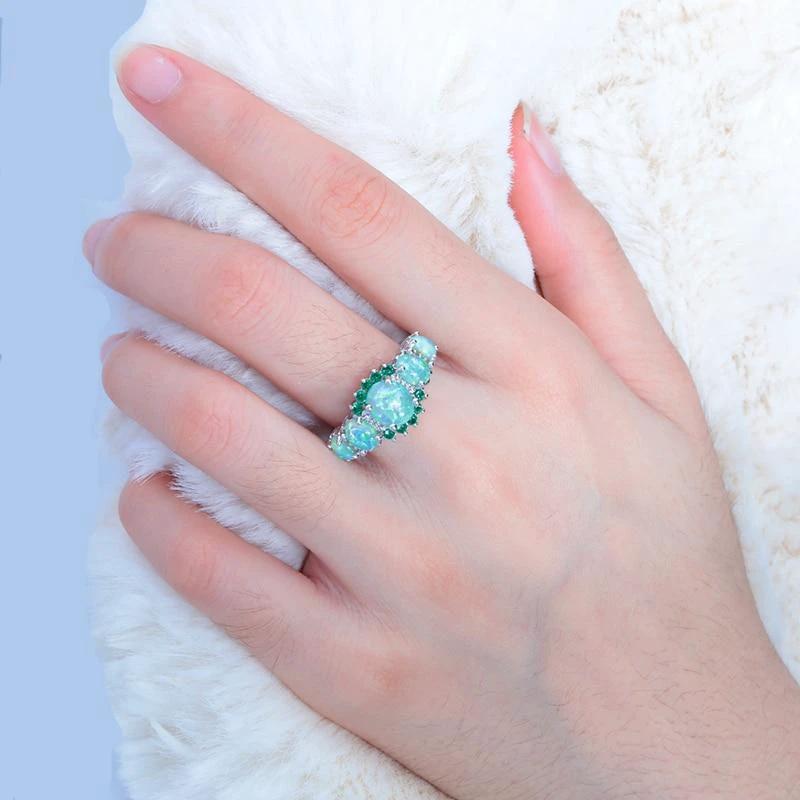 Lux - Fire Opal Garnet Ring by Bowlift